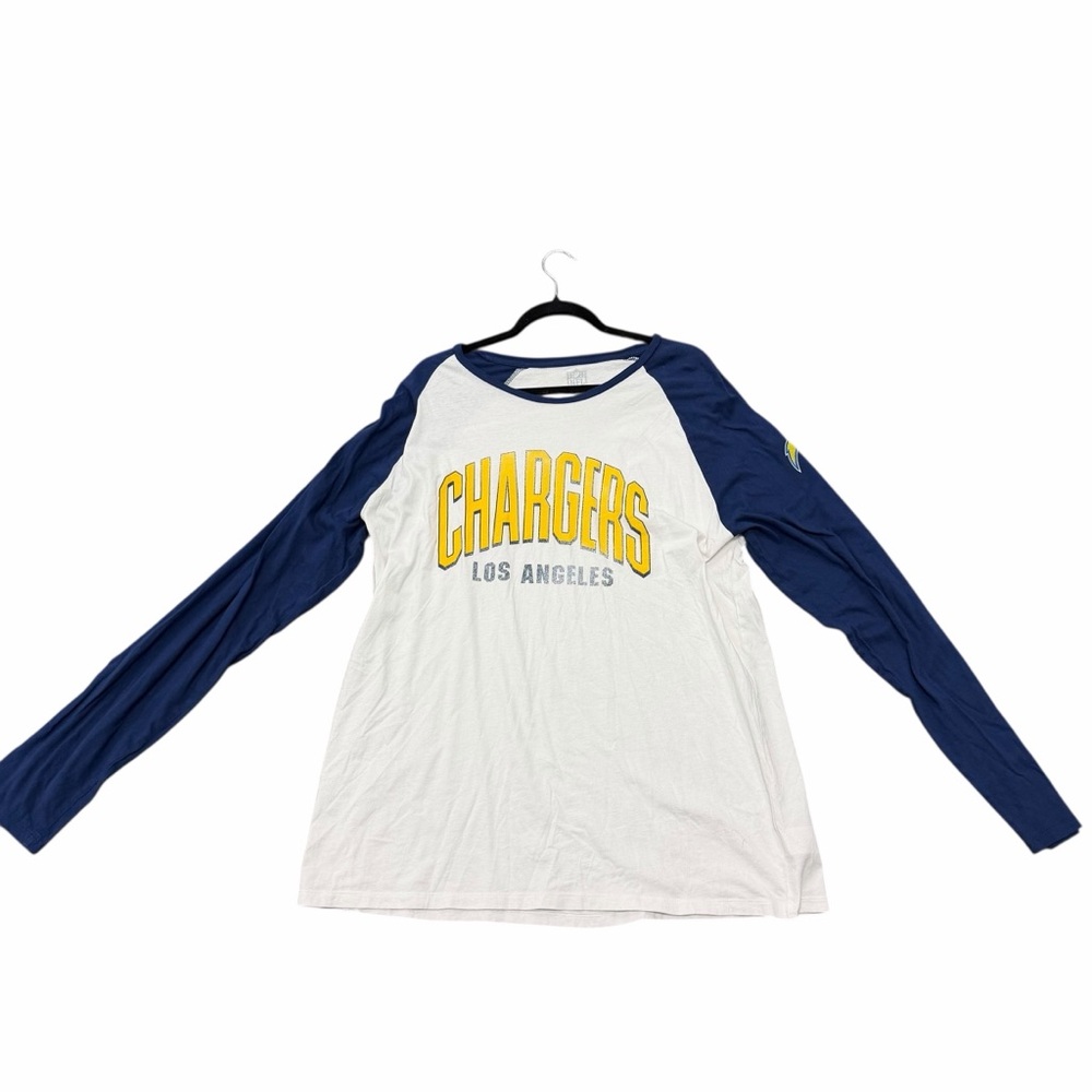 NFL Team Apparel LA Chargers Raglan Long Sleeve Tee XXL
